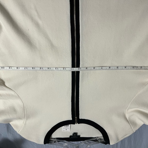 Ann Taylor Zip-Up Knit Jacket – Black & White, Size XL, NWT - Picture 4 of 4